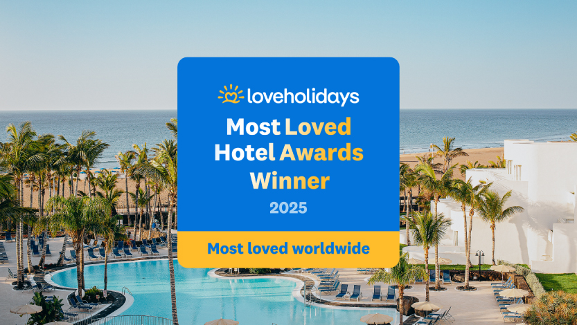 Hipotels La Geria premiado como “Most Loved Worldwide 2025” por Loveholidays